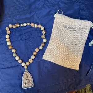 Maude Graham Natural Stone Beaded Necklace with Buddha Pendant